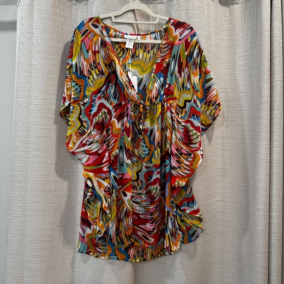 NWT Bleu by Rod Beattie Break The Mold Caftan Cover Up Size Small - Picture 2 of 4